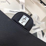 Chanel Flap Bag Caviar in Black 25cm with Silver Hardware - 5