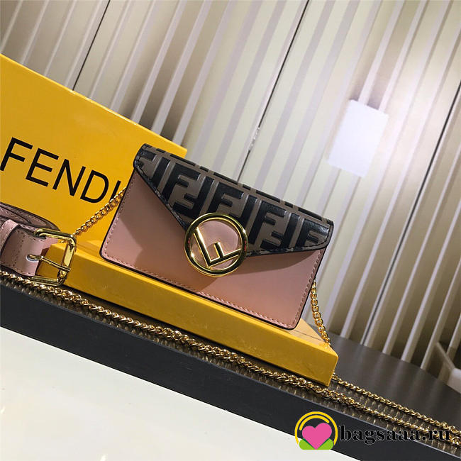 Fendi Original Calfskin Leather Pocket in Pink - 1