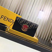 Fendi Original Calfskin Leather Pocket with Black - 1