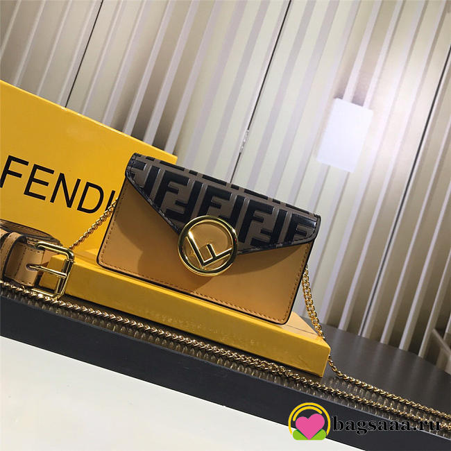 Fendi Original Calfskin Leather Pocket in Yellow - 1