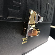 Fendi Kan I Flip Leather Bag in Black - 5