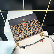 Fendi Kan I Flip Leather Bag in Khaki - 3