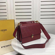 Fendi Kan I Flip Leather Bag in Red - 2
