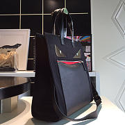 Fendi Tote Montage Leather Handbag Black - 4
