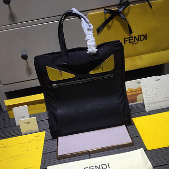 Fendi Tote Montage Leather Handbag