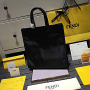 Fendi Tote Montage Leather Handbag with Black - 6