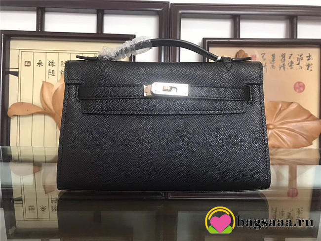 Hermes Mini Kelly Bag Sellier 22cm Black - 1