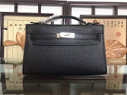 Hermes Mini Kelly Bag Sellier 22cm Black - 1