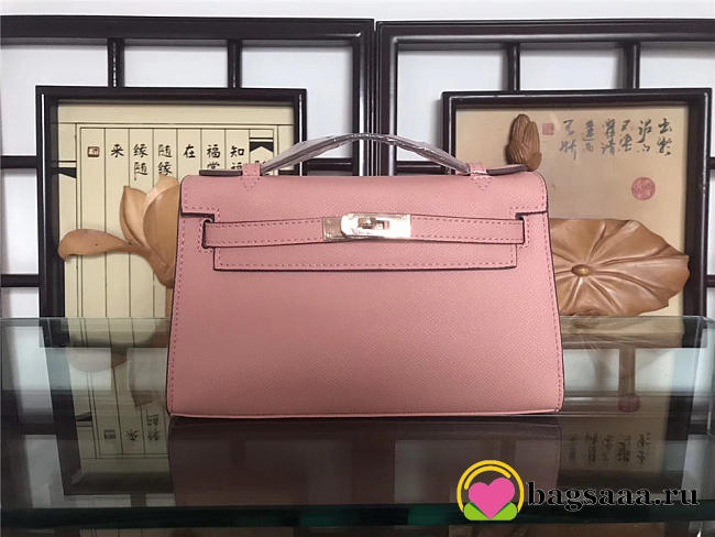 Hermes Mini Kelly Bag Sellier 22cm Pink - 1