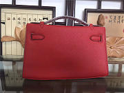 Hermes Mini Kelly Bag Sellier 22cm Red - 3