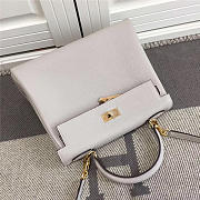 Hermes Kelly Mini leather White handbag for women - 5