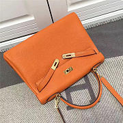 Hermes Kelly Mini leather Orange handbag for women - 3