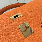 Hermes Kelly Mini leather Orange handbag for women - 2