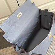 Hermes Kelly Mini leather Light Blue handbag for women - 4