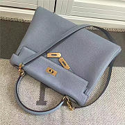 Hermes Kelly Mini leather Light Blue handbag for women - 2