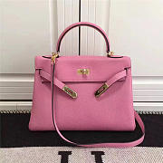 Hermes Kelly Mini leather Pink handbag for women - 1