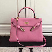 Hermes Kelly Mini leather Pink handbag for women - 3