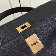 Hermes Kelly Mini leather Black handbag for women - 3