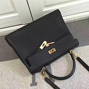 Hermes Kelly Mini leather Black handbag for women - 4