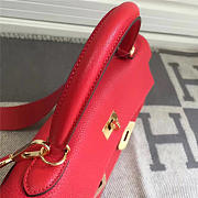 Hermes Kelly Mini leather Red handbag for women - 6