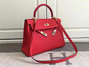 Hermes Kelly Mini leather Red handbag for women - 5