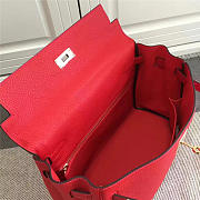 Hermes Kelly Mini leather Red handbag for women - 4