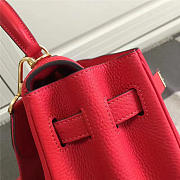 Hermes Kelly Mini leather Red handbag for women - 2