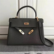 Hermes Kelly Mini leather Gray handbag for women - 6