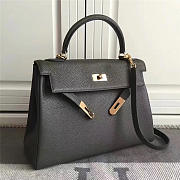 Hermes Kelly Mini leather Gray handbag for women - 3