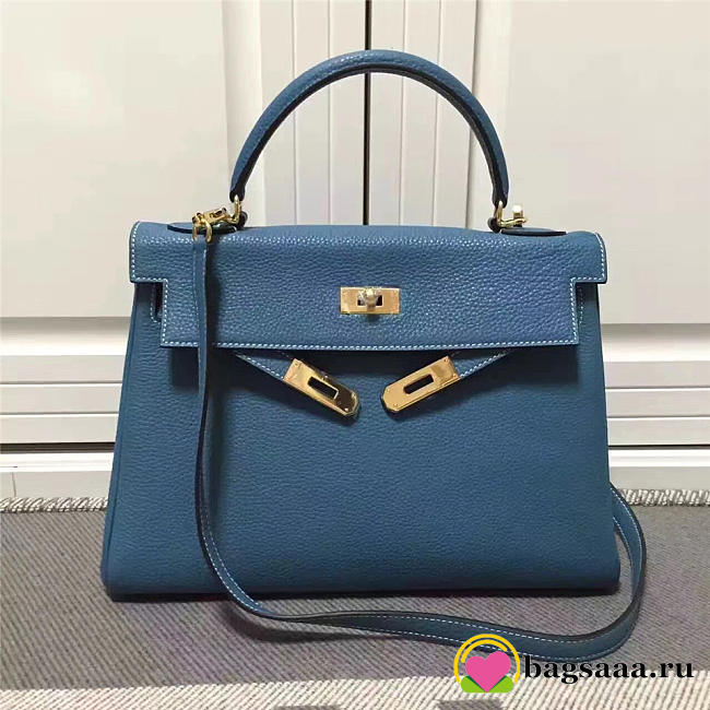 Hermes Kelly Mini Blue handbag for women - 1
