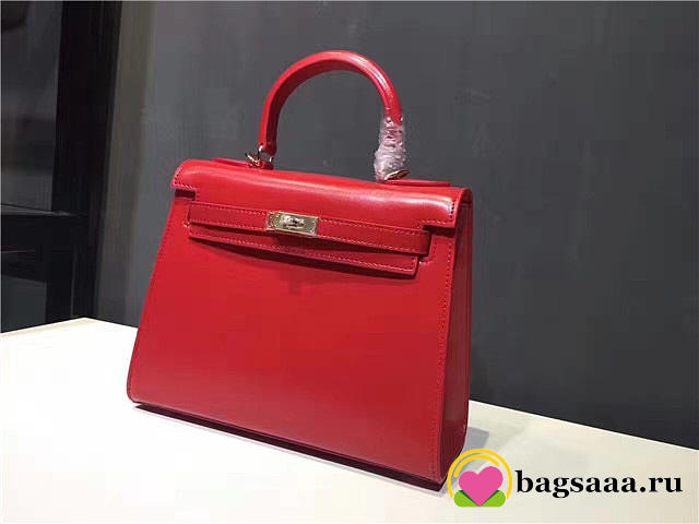 Hermes Kelly Leather handbag in Red - 1