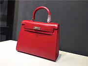 Hermes Kelly Leather handbag in Red - 1
