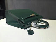 Hermes Kelly Leather Handbag Dark Green - 3
