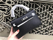 Hermes Kelly Leather Handbag with Black - 2