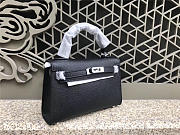 Hermes Kelly Leather Handbag with Black - 3