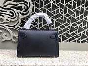 Hermes Kelly Leather Handbag with Black - 4