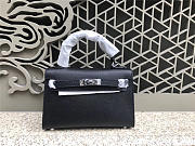 Hermes Kelly Leather Handbag with Black - 5