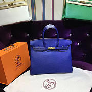 Hermes original togo leather birkin 30cm bag in Dark Blue - 1