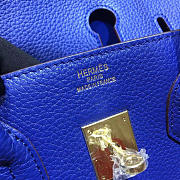 Hermes original togo leather birkin 30cm bag in Dark Blue - 2