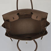 Hermes original togo leather birkin 30cm bag in Dark Coffee - 3