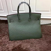 Hermes original togo leather birkin 30cm bag in Green - 6