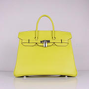 Hermes original togo leather birkin 30cm bag in Lemon Yellow - 1