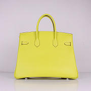 Hermes original togo leather birkin 30cm bag in Lemon Yellow - 3
