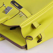 Hermes original togo leather birkin 30cm bag in Lemon Yellow - 2