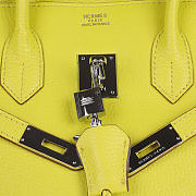 Hermes original togo leather birkin 30cm bag in Lemon Yellow - 6