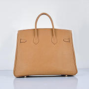 Hermes original togo leather birkin 30cm bag in Light Coffee - 2