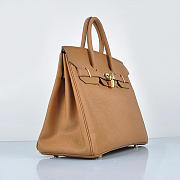 Hermes original togo leather birkin 30cm bag in Light Coffee - 5