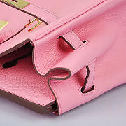Hermes original togo leather birkin 30cm bag in Pink - 4