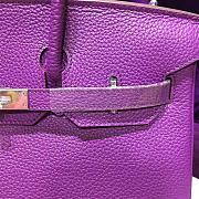 Hermes original togo leather birkin 30cm bag in Purple - 3