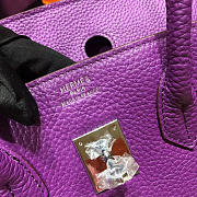 Hermes original togo leather birkin 30cm bag in Purple - 5